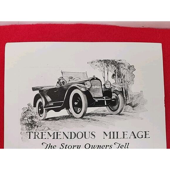 Vtg 1922 Willys-Knight: Tremendous Mileage the Story Owners Tell Print Ad - Picture 2 of 7